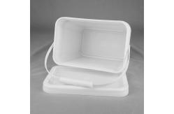 China 1 Gallon 3.5L Plastic Square Pail With Lid Excellent Seal Ability supplier