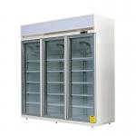 3 Glass Door Commercial Refrigerator With EBM Fan Motors For Low Energy Consumption for sale