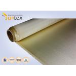 Brown High Temperature Fiberglass Cloth 0.65mm Extreme For Fireproof Curtain for sale