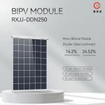Rixin Transparent High Efficiency BIPV Solar Panels Mono 200w 250w Solar Module for sale