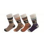 Odor Resistant Brown Knitted Thermal Wool Socks With Breathable Absorbent for sale