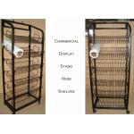 Multiple Shelves KD Structure Wire Rack Display / Light Duty Wire Retail Display Racks for sale