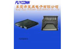 China Black Insulation 10V SD Card Push Connector For Card Reader supplier