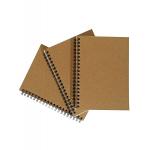 Softcover B5 Spiral Bound Notebook , Brown Kraft Notebook With Wide Ruled Printing for sale