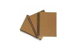 China Softcover B5 Spiral Bound Notebook , Brown Kraft Notebook With Wide Ruled Printing supplier