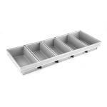5 slotted Alumminum steel baking loaf pan baking tray toast box bread molding bread baking toast box for restaurant for sale