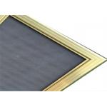 Gold Frame Mosquito Proof Window 14mesh Steel Mesh Security Screen for sale
