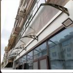 2.5mm PC Solid Sheet Or 5.0mm PC Hollow Sheet Plastic Frame Wall Mounted Awning Great Weather for sale