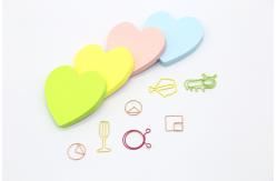 China Heart Shape Sticky Note Memo Pad , Personalized Sticky Notes For Students / Office supplier
