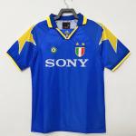 Blue Retro Soccer Jerseys V Neck Quick Dry Football Shirt for sale