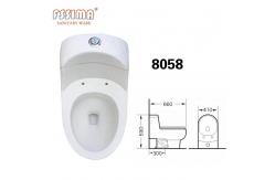 China Twin Conjoined Toilet Floor Mounted Wc S Trap 190mm Washroom supplier