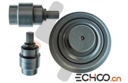 China Steel CR5592 Digger Track Rollers / For CAT Track Rollers Black High Strength supplier