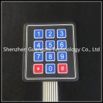 0.45mm Key Travel Industrial Numeric Keypad 3 * 4 Matrix Waterproof Thin Film for sale