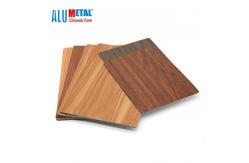 China 3mm Wooden Aluminum Composite Panel  PE 0.3mm ACP Sheet Fireproof 3D Gloss supplier