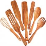 Scratchfree Wooden Kitchen Utensil Set , Moisturefree bamboo wooden spoon set for sale