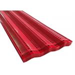 Red Perforated Windbreak Fence Panels Outdoor Polyester Fiber Filling Electrostatic Powder Finish for sale