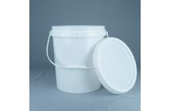China 15kg Paint Round Plastic Packaging Container With Lid And Handle supplier