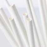 Multiscene Odorless White Paper Straws , Dye Free Individually Wrapped Paper Straws for sale