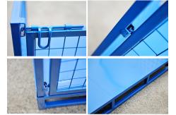 China Detachable Stackable Steel Racks Pallet Three Sides Wire Mesh 1000kg supplier