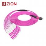 24 Fibers MPO to LC OM4 Fiber Optic MPO-LC 2.0mm Straight harness Cables for sale
