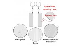 China Double Sided Sublimation Aluminum Keychain Blanks Metal Picture Keychain supplier