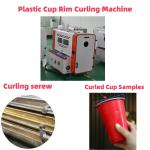 3.7kw Main Motor Rated Power Fully Automatic Plastic Cup Rim Curling Machine with 16KW Rated Power of the Whole Machine for sale