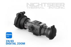 China 2X / 4X Digital Zoom Thermal Imaging Gun Scope With 35mm Lens , Lightweight supplier