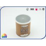 Rolled Edge Packaging Composite Paper Tube Metal Tin Cylinder With Insert Plastic Lid