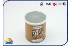 China Rolled Edge Packaging Composite Paper Tube Metal Tin Cylinder With Insert Plastic Lid supplier