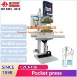 vertical press label press machine touch-screen steam heat for sale