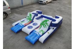 China Party Inflatable Floating Island For Beach Vacation , Inflatable Lounge For Lake supplier