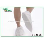 Durable White Tyvek Disposable Shoe Cover , Shoe Protection Booties for sale
