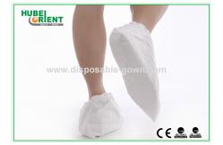 China Durable White Tyvek Disposable Shoe Cover , Shoe Protection Booties supplier
