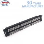 Network Unshielded Patch Panel Loaded With Keystone Jack 48 Ports 2u Cat6 UTP for sale