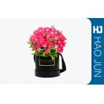 Custom Printed Paper Cardboard Round Cylinder Flower Boxes With Ribbon for sale