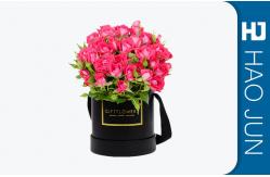 China Custom Printed Paper Cardboard Round Cylinder Flower Boxes With Ribbon supplier