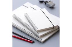 China OEM Recycled Paper Spiral Bound Book Printing Removable White PP Spiral Notebook supplier