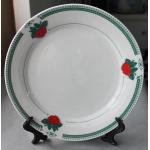 Sublimation 8" Green Border Strawberry plate for sale