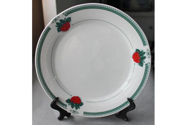 Sublimation 8" Green Border Strawberry plate
