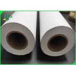 20lb Plotter White Paper Roll 50m 2 Inch Core Uncoated Inkjet Bond for sale