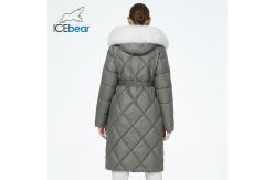 China Detachable Luxury Down Jacket Pure Fur White Cotton Coat Tall Collar supplier