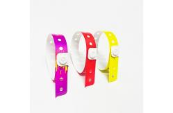 China Custom Logo Disposable Id PVC/Vinyl Wristband With Tabs For Events supplier