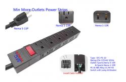 China American 10 Outlets Slim Plug Power Strip With Side Socket , Power Distribution Unit supplier