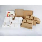 Food Grade Disposable Trays Brown Kraft Paper Lunch Box 2-4 Compartment for sale