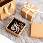 Luxury Rigid Paper Jewelry Boxes Black Cardboard Paper Necklace Packaging Box for sale