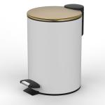 3L/5L/8L/12L/20L/30L Stainless Steel Round Trash Bin with Foot Pedal and Rolling Cover Sustainable Waste Disposal Solution for sale
