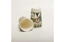China Hollow Beverage Drinking Paper Cup With Lid Custom Printed Disposable 16oz 520ml supplier
