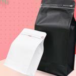 Custom Eight Side Seal Flat Bottom Coffee Bag 250g 500g 1000g With Valve for sale