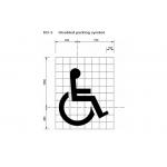 Custom Printed Wheelchair Stencil PVC Stencil Black Handicap Paint Stencils