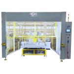 Double Robots Edge Folding Machine Auto Wrapper Two Stations Trim Panel for sale